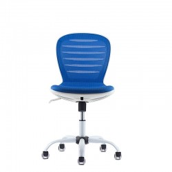 Детски стол RFG Flexy White, дамаска и меш, синя седалка, синя облегалка - Scaune pentru copii