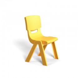 RFG Детски стол Chico, пластмасов, с облегалка, жълт, 41 х 35 х 62 cm - Scaune de birou