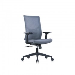 Ергономичен стол RFG Snow Black W, дамаска и меш, Multi-function механизъм, до 120 kg, светлосива седалка, светлосива облегалка - Scaune de birou