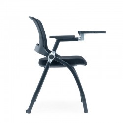 Посетителски стол RFG Swiss Table M, дамаска и меш, до 120 kg, черна седалка, черна облегалка, 2 броя в комплект - Scaune de birou