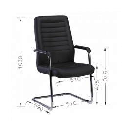 RFG Посетителски стол Sit M, черен, 2 броя в комплект - Scaune de birou
