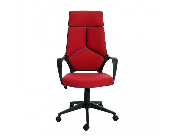 Директорски стол Force Black, дамаска, червен