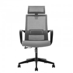 Директорски стол RFG Smart HB, дамаска и меш, Tilt механизъм, до 120 kg, тъмносива седалка, сива облегалка - Scaune de birou