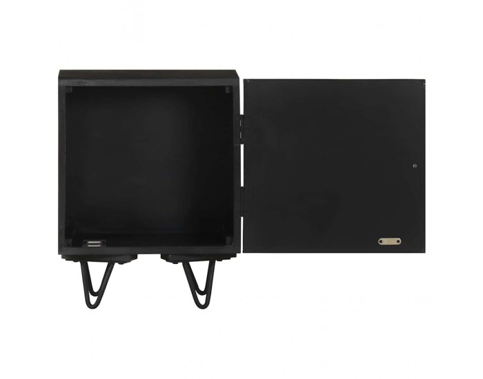 Sonata H Нощно шкафче с месингова предна част 40x30x50 см манго масив
