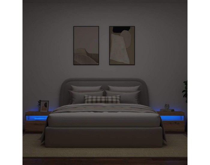 Sonata H Нощно шкафче с LED светлини Artisan Oak 60x35x40 cm