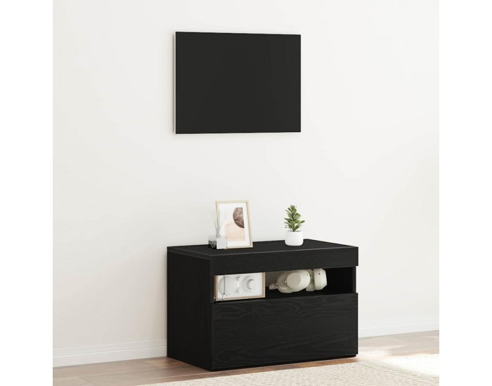 Sonata H Нощен шкаф Черен дъб 60 x 35 x 40 см Инженерно дърво