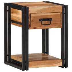 Sonata H Нощен шкаф 2 pcs Кафяво 40 x 35 x 50 см Акациево дърво масив - Noptiere