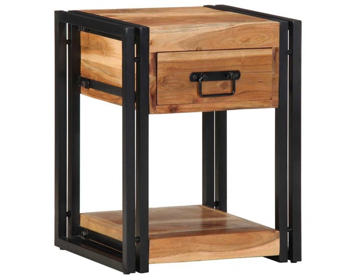 Sonata H Нощен шкаф 2 pcs Кафяво 40 x 35 x 50 см Акациево дърво масив