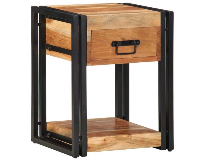 Sonata H Нощен шкаф 2 pcs Кафяво 40 x 35 x 50 см Акациево дърво масив