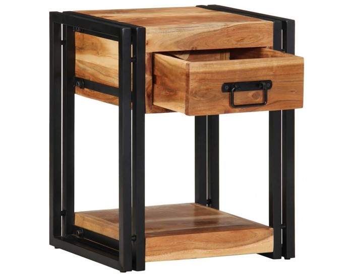 Sonata H Нощен шкаф 2 pcs Кафяво 40 x 35 x 50 см Акациево дърво масив