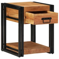 Sonata H Нощен шкаф Кафяво 40 x 40 x 50 cm Акациево дърво масив - Noptiere