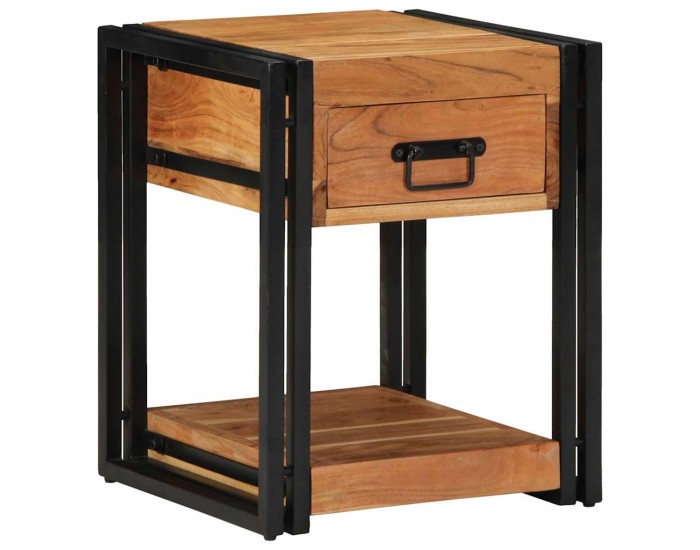 Sonata H Нощен шкаф 2 pcs Кафяво 40 x 40 x 50 cm Акациево дърво масив