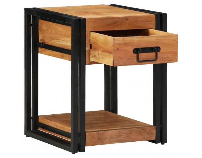 Sonata H Нощен шкаф 2 pcs Кафяво 40 x 40 x 50 cm Акациево дърво масив