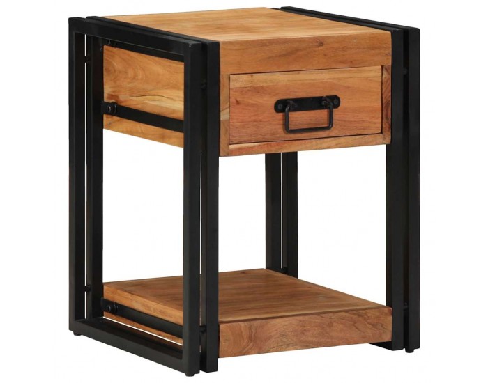 Sonata H Нощен шкаф 2 pcs Кафяво 40 x 40 x 50 cm Акациево дърво масив