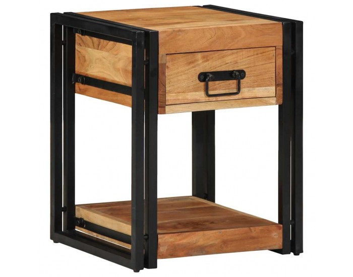 Sonata H Нощен шкаф 2 pcs Кафяво 40 x 40 x 50 cm Акациево дърво масив