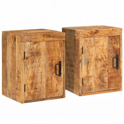 Sonata H Нощно шкафче 2 pcs Кафяво 35 x 33 x 48 см Солидно мангово дърво - Noptiere