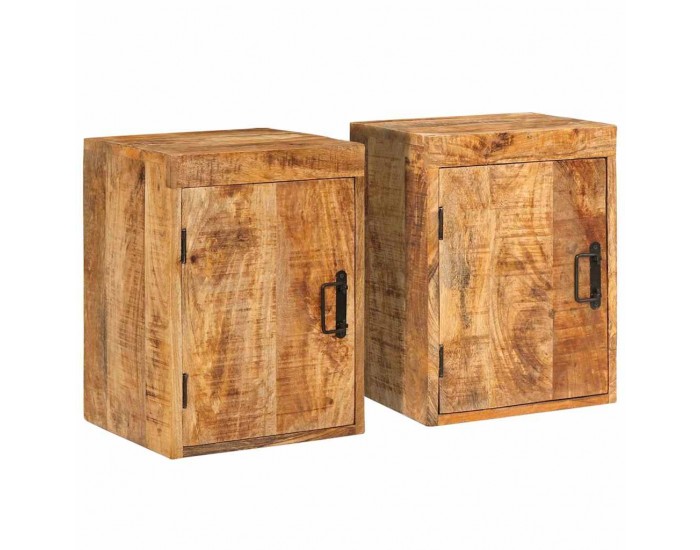 Sonata H Нощно шкафче 2 pcs Кафяво 35 x 33 x 48 см Солидно мангово дърво