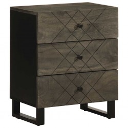 Sonata HL Нощно шкафче черно 50x33x62 cm Масивна дървесина Манго - Noptiere