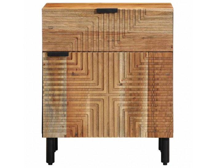 Sonata H Нощен шкаф Кафяво 50 x 33 x 60 см Акациево дърво масив