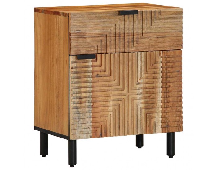 Sonata H Нощен шкаф Кафяво 50 x 33 x 60 см Акациево дърво масив
