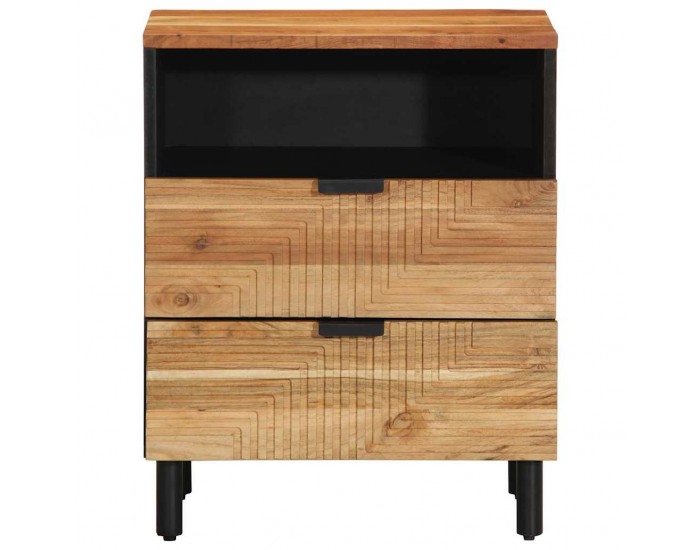 Sonata H Нощен шкаф Кафяво 50 x 33 x 62 см Акациево дърво масив