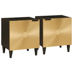 Sonata H Нощно шкафче 2 pcs Черен и златен 40 x 33.5 x 46 см - Noptiere