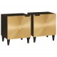 Sonata H Нощно шкафче 2 pcs Черен и златен 40 x 33.5 x 46 см