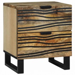 Sonata H Нощен шкаф Кафяво 40 x 33 x 46 см мангово дърво масив - Noptiere