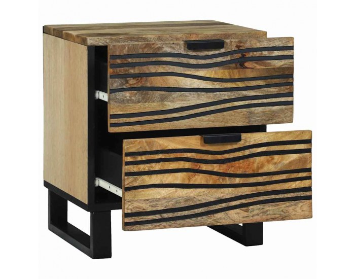 Sonata H Нощен шкаф 2 pcs Кафяво 40 x 33 x 46 см мангово дърво масив