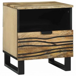Sonata H Нощен шкаф Кафяво 40 x 33 x 46 см мангово дърво масив - Noptiere