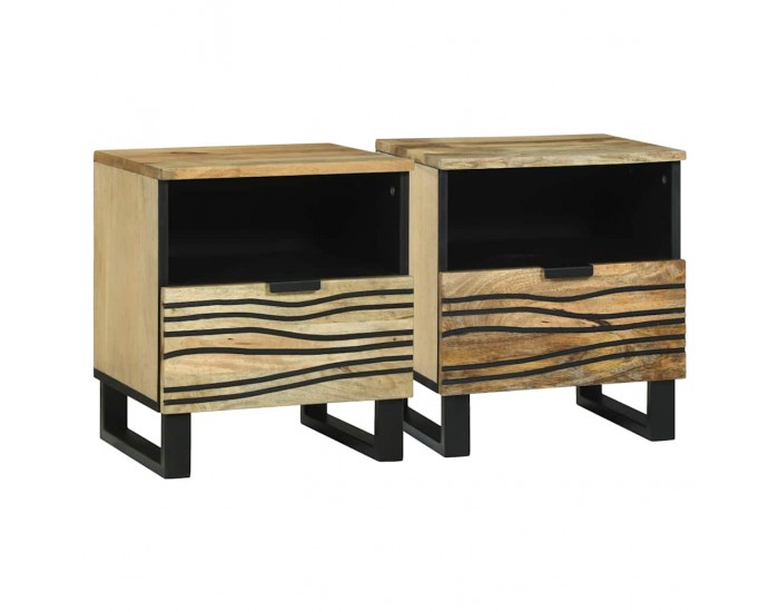 Sonata H Нощен шкаф 2 pcs Кафяво 40 x 33 x 46 см мангово дърво масив