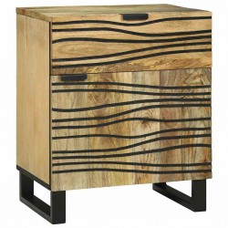 Sonata H Нощен шкаф Кафяво 50 x 33 x 60 см мангово дърво масив - Noptiere