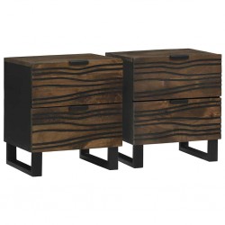 Sonata H Нощен шкаф 2 pcs Орех 40 x 33 x 46 см мангово дърво масив - Noptiere