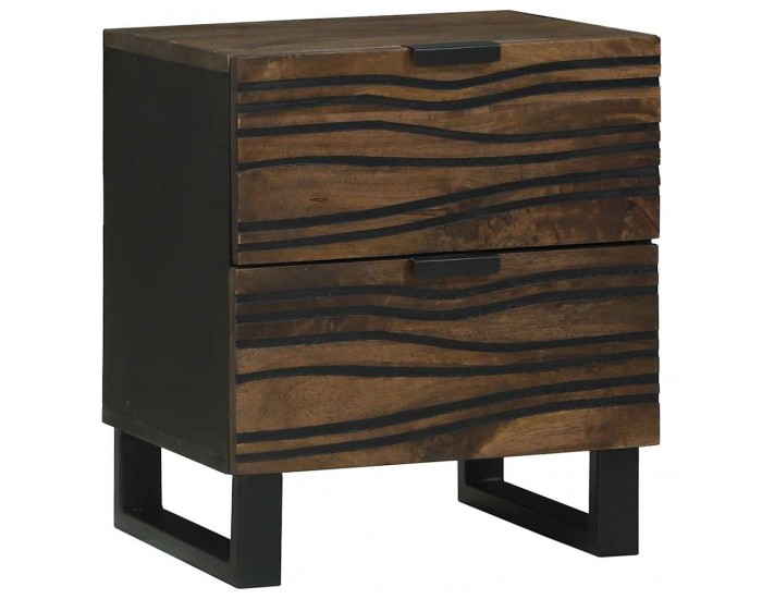 Sonata H Нощен шкаф 2 pcs Орех 40 x 33 x 46 см мангово дърво масив