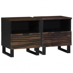 Sonata H Нощен шкаф 2 pcs Орех 40 x 33 x 46 см мангово дърво масив - Noptiere