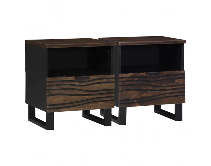 Sonata H Нощен шкаф 2 pcs Орех 40 x 33 x 46 см мангово дърво масив