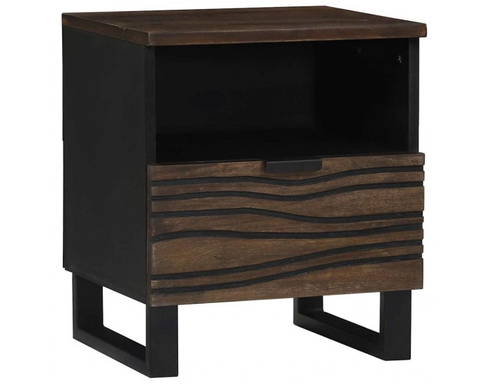 Sonata H Нощен шкаф 2 pcs Орех 40 x 33 x 46 см мангово дърво масив