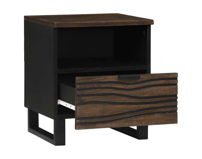 Sonata H Нощен шкаф 2 pcs Орех 40 x 33 x 46 см мангово дърво масив