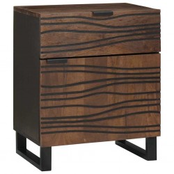 Sonata H Нощен шкаф с чекмедже Орех 50 x 33 x 60 см мангово дърво масив - Noptiere