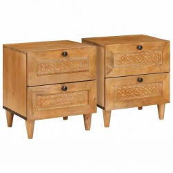 Sonata H Нощно шкафче с чекмедже 2 pcs Светлокафяво 40 x 33 x 46 см - Noptiere