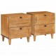 Sonata H Нощно шкафче с чекмедже 2 pcs Светлокафяво 40 x 33 x 46 см