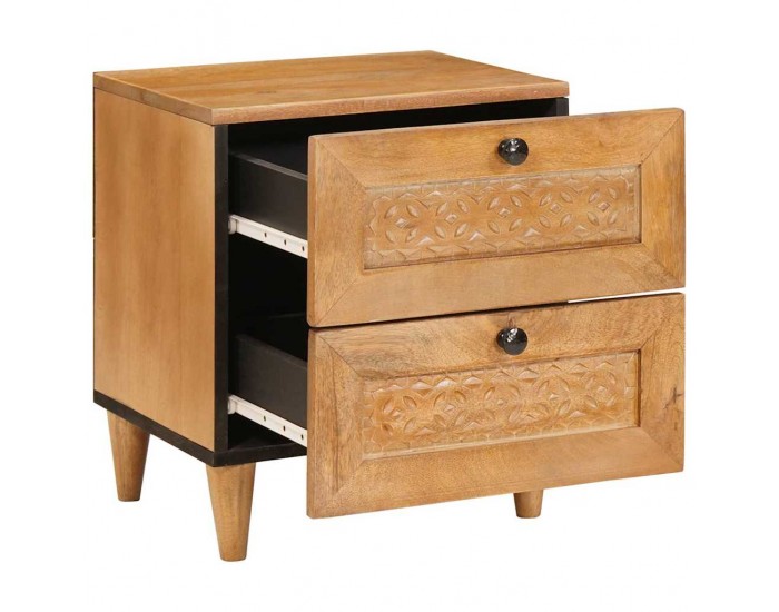 Sonata H Нощно шкафче с чекмедже 2 pcs Светлокафяво 40 x 33 x 46 см