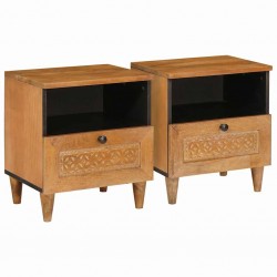 Sonata H Нощно шкафче с чекмедже 2 pcs Светлокафяво 40 x 33 x 46 см - Noptiere