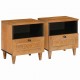 Sonata H Нощно шкафче с чекмедже 2 pcs Светлокафяво 40 x 33 x 46 см