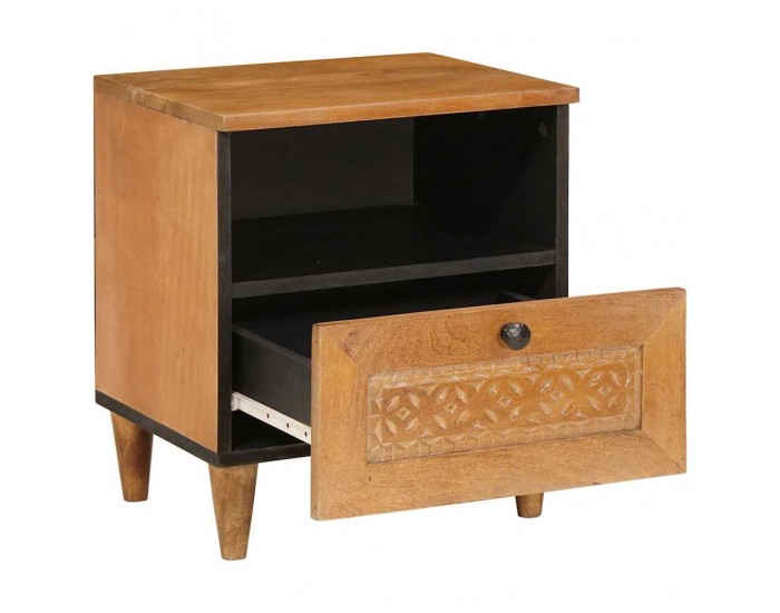 Sonata H Нощно шкафче с чекмедже 2 pcs Светлокафяво 40 x 33 x 46 см
