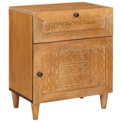 Sonata H Нощно шкафче Светлокафяво 50 x 33 x 60 см мангово дърво масив - Noptiere