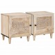 Sonata H Нощно шкафче 2 pcs Бежово 40 x 33 x 46 см мангово дърво масив