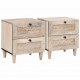 Sonata H Нощно шкафче 2 pcs Бежово 40 x 33 x 46 см мангово дърво масив