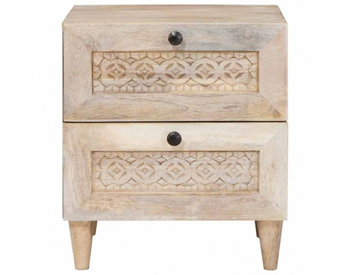 Sonata H Нощно шкафче 2 pcs Бежово 40 x 33 x 46 см мангово дърво масив