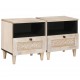 Sonata H Нощно шкафче 2 pcs Бежово 40 x 33 x 46 см мангово дърво масив